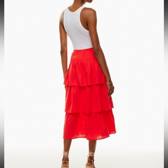 Aritzia Wilfred Century Linen Tiered Skirt - Picture 9 of 10